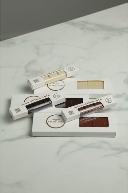 CHOCOLATE TORREBLANCA BLANCO, CON LECHE Y 70%,